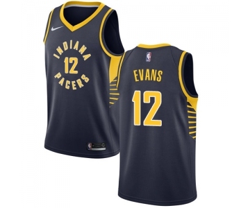 Men's Nike Indiana Pacers #12 Tyreke Evans Swingman Navy Blue NBA Jersey - Icon Edition