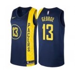 Men's Nike Indiana Pacers #13 Paul George Swingman Navy Blue NBA Jersey - City Edition