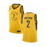 Men's Nike Indiana Pacers #2 Darren Collison Swingman Gold NBA Jersey Statement Edition