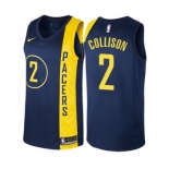 Men's Nike Indiana Pacers #2 Darren Collison Swingman Navy Blue NBA Jersey - City Edition