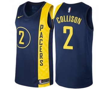 Men's Nike Indiana Pacers #2 Darren Collison Swingman Navy Blue NBA Jersey - City Edition