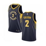 Men's Nike Indiana Pacers #2 Darren Collison Swingman Navy Blue Road NBA Jersey - Icon Edition