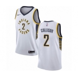 Men's Nike Indiana Pacers #2 Darren Collison Swingman White NBA Jersey - Association Edition