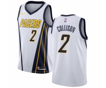 Men's Nike Indiana Pacers #2 Darren Collison White Swingman Jersey - Earned Edition