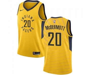 Men's Nike Indiana Pacers #20 Doug McDermott Swingman Gold NBA Jersey Statement Edition