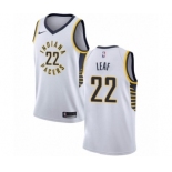 Men's Nike Indiana Pacers #22 T. J. Leaf Swingman White NBA Jersey - Association Edition