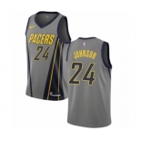 Men's Nike Indiana Pacers #24 Alize Johnson Authentic Gray NBA Jersey - City Edition