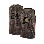 Men's Nike Indiana Pacers #24 Alize Johnson Swingman Camo Realtree Collection NBA Jersey