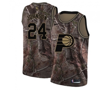 Men's Nike Indiana Pacers #24 Alize Johnson Swingman Camo Realtree Collection NBA Jersey