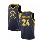 Men's Nike Indiana Pacers #24 Alize Johnson Swingman Navy Blue NBA Jersey - Icon Edition