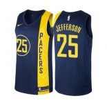 Men's Nike Indiana Pacers #25 Al Jefferson Authentic Navy Blue NBA Jersey - City Edition