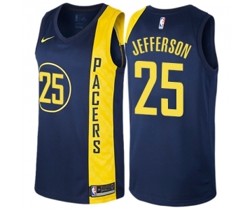 Men's Nike Indiana Pacers #25 Al Jefferson Authentic Navy Blue NBA Jersey - City Edition