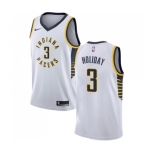 Men's Nike Indiana Pacers #3 Aaron Holiday Swingman White NBA Jersey - Association Edition