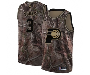 Men's Nike Indiana Pacers #3 Joe Young Swingman Camo Realtree Collection NBA Jersey