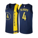 Men's Nike Indiana Pacers #4 Victor Oladipo Swingman Navy Blue NBA Jersey - City Edition