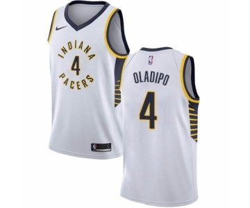 Men's Nike Indiana Pacers #4 Victor Oladipo Swingman White NBA Jersey - Association Edition