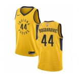 Men's Nike Indiana Pacers #44 Bojan Bogdanovic Swingman Gold NBA Jersey Statement Edition