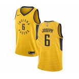 Men's Nike Indiana Pacers #6 Cory Joseph Swingman Gold NBA Jersey Statement Edition