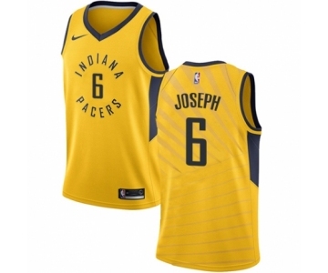 Men's Nike Indiana Pacers #6 Cory Joseph Swingman Gold NBA Jersey Statement Edition