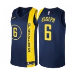 Men's Nike Indiana Pacers #6 Cory Joseph Swingman Navy Blue NBA Jersey - City Edition