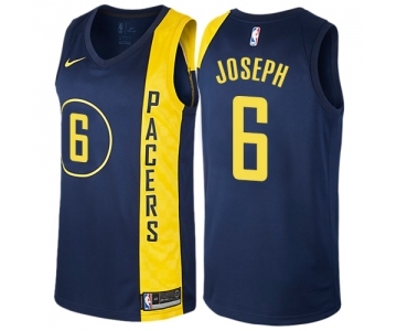 Men's Nike Indiana Pacers #6 Cory Joseph Swingman Navy Blue NBA Jersey - City Edition