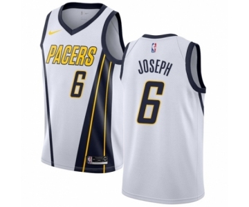 Men's Nike Indiana Pacers #6 Cory Joseph White Swingman Jersey - Earned Edition