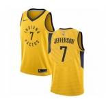 Men's Nike Indiana Pacers #7 Al Jefferson Swingman Gold NBA Jersey Statement Edition