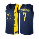 Men's Nike Indiana Pacers #7 Al Jefferson Swingman Navy Blue NBA Jersey - City Edition