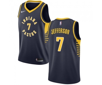 Men's Nike Indiana Pacers #7 Al Jefferson Swingman Navy Blue Road NBA Jersey - Icon Edition