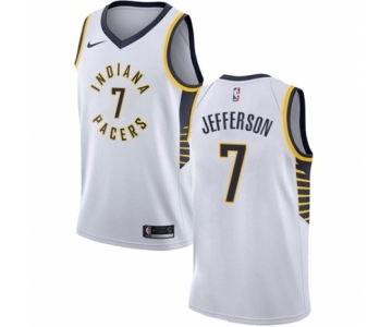 Men's Nike Indiana Pacers #7 Al Jefferson Swingman White NBA Jersey - Association Edition