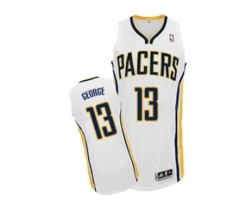 NBA Men Revolution 30 Indiana Pacers #13 Paul George White Stitched Jersey