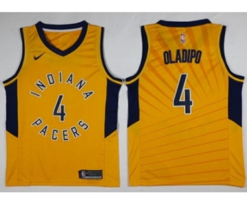 Nike Indiana Pacers #4 Victor Oladipo Gold NBA Swingman Statement Edition Jersey