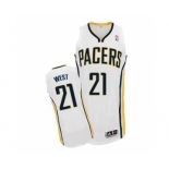 nba indiana pacers #21 west white