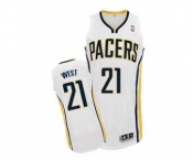 nba indiana pacers #21 west white