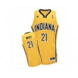 nba indiana pacers #21 west yellow[revolution 30 swingman]