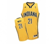 nba indiana pacers #21 west yellow[revolution 30 swingman]