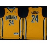 nba indiana pacers #24 george yellow[revolution 30 swingman]