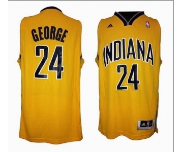 nba indlana pacers #24 george yellow[revolution 30 swingman]