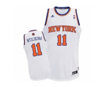 Men Adidas New York Knicks #11 Frank Ntilikina Swingman White Home NBA Jersey