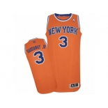 Men Adidas New York Knicks #3 Tim Hardaway Jr. Authentic Orange Alternate NBA Jersey