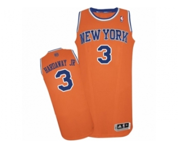 Men Adidas New York Knicks #3 Tim Hardaway Jr. Authentic Orange Alternate NBA Jersey