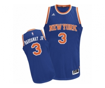 Men Adidas New York Knicks #3 Tim Hardaway Jr. Swingman Royal Blue Road NBA Jersey