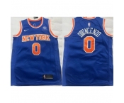 Men New Yok Knicks #0 Donte DiVincenzo Blue Stitched Basketball Jersey