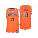 Men New York Knicks #13 Joakim Noah Alternate Orange New Swingman Jersey