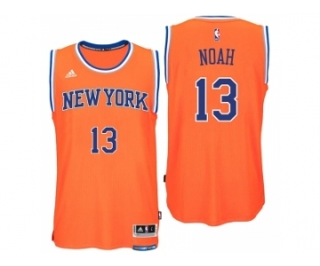 Men New York Knicks #13 Joakim Noah Alternate Orange New Swingman Jersey