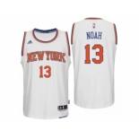 Men New York Knicks #13 Joakim Noah Home White New Swingman Jersey