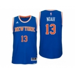 Men New York Knicks #13 Joakim Noah Road Blue New Swingman Jersey