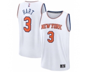 Men New York Knicks Josh Hart #3 White Stitched Home NBA Jersey