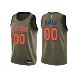 Men Nike New York Knicks #0 Enes Kanter Green Salute to Service NBA Swingman Jersey