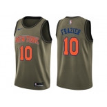 Men Nike New York Knicks #10 Walt Frazier Green Salute to Service NBA Swingman Jersey